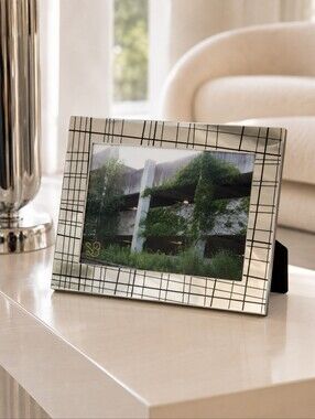 Badgley Mischka Vintage Y2K Mirrored Geometric 5x7 Photo Frame